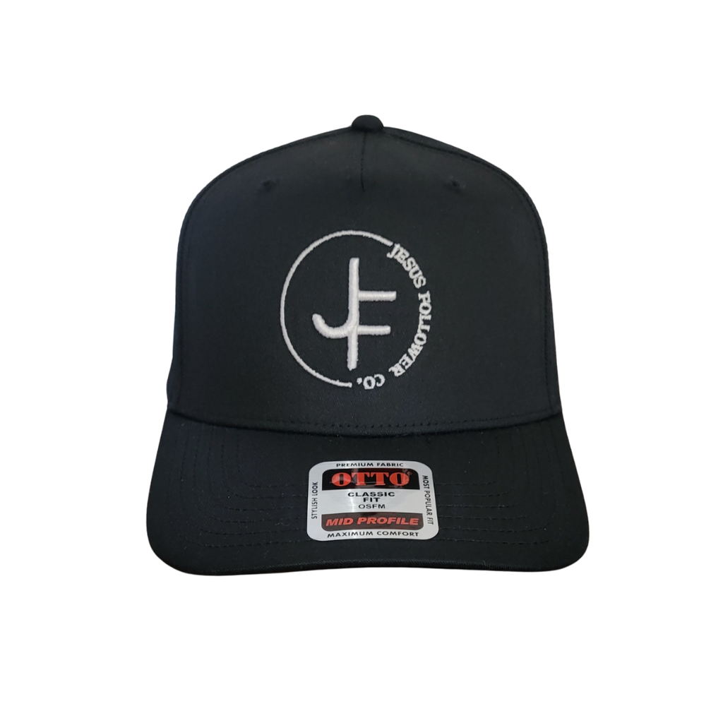 JF Logo Embroidery All Black Hat