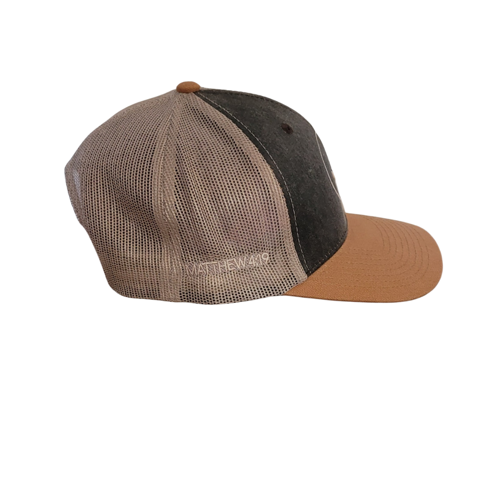 JF Logo Embroidery Brown Khaki Duck Cap