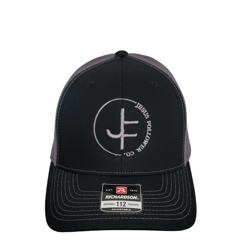 JF Logo Embroidery Black & Charcoal Cap