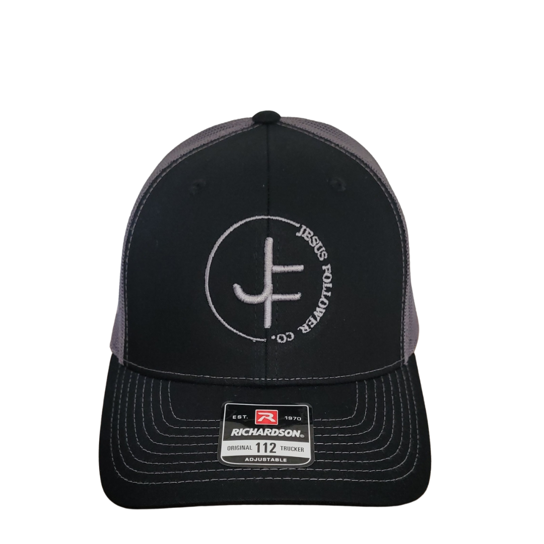 JF Logo Embroidery Black & Charcoal Cap