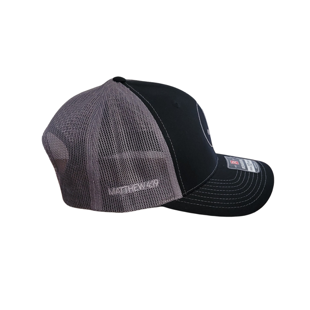 JF Logo Embroidery Black & Charcoal Cap