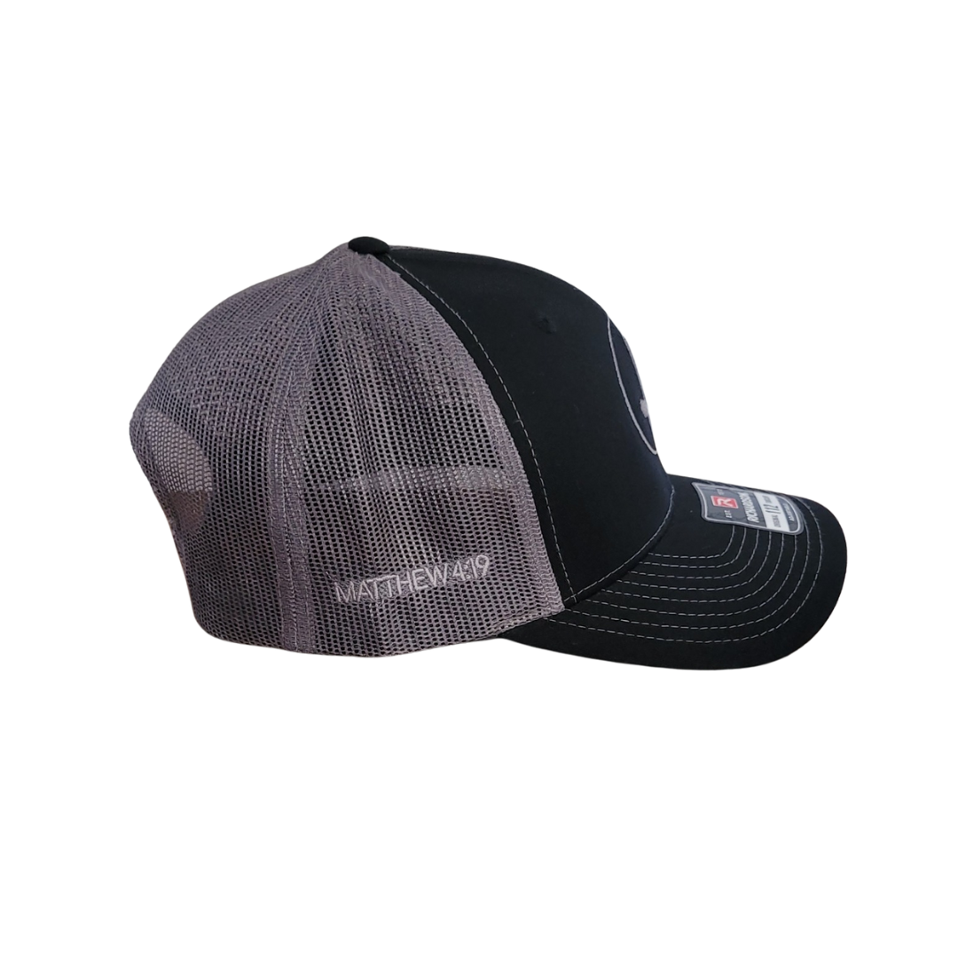 JF Logo Embroidery Black & Charcoal Cap
