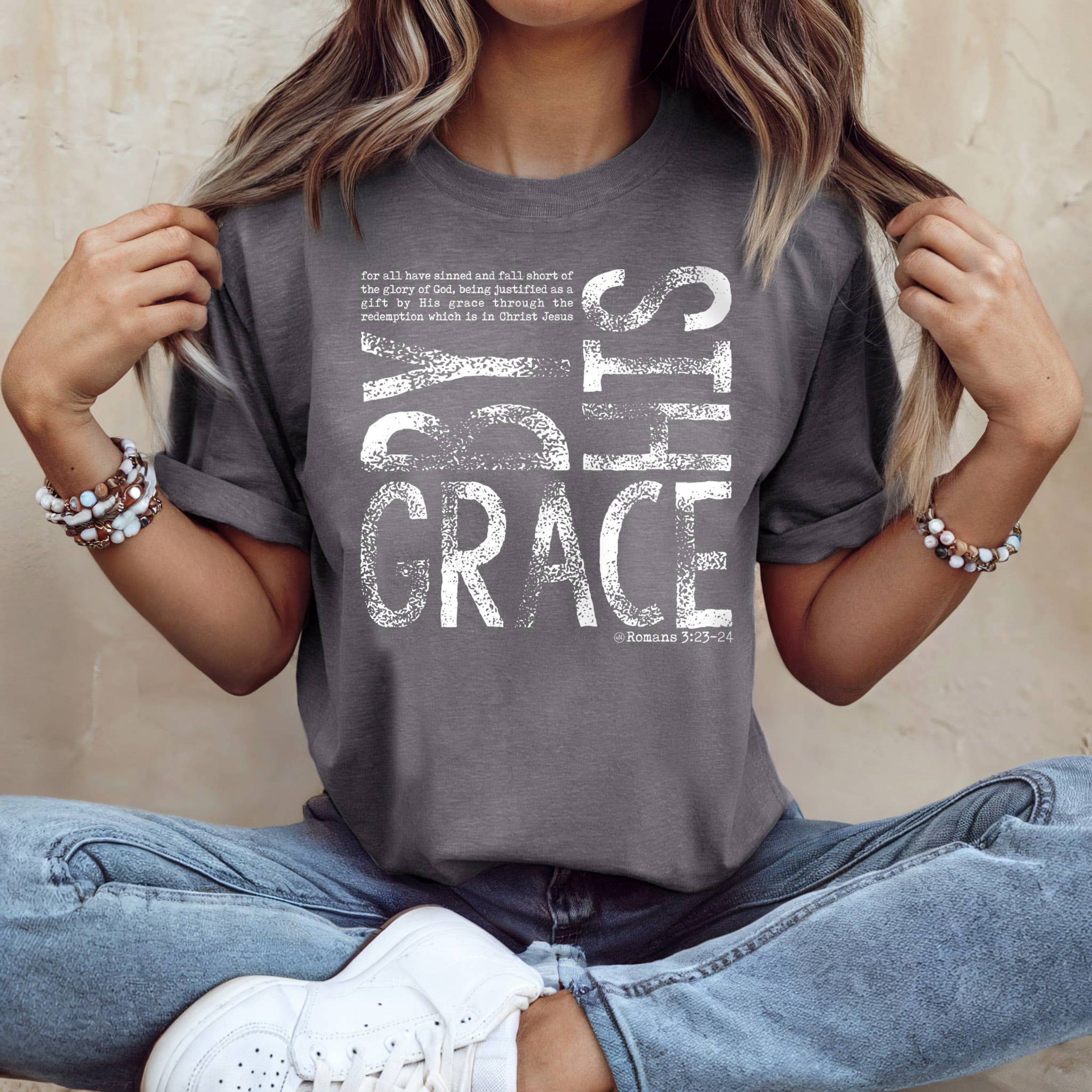 By His Grace Christian Tee