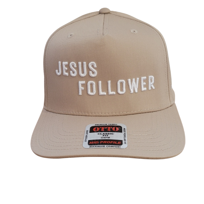 Jesus Follower Text Khaki Cap
