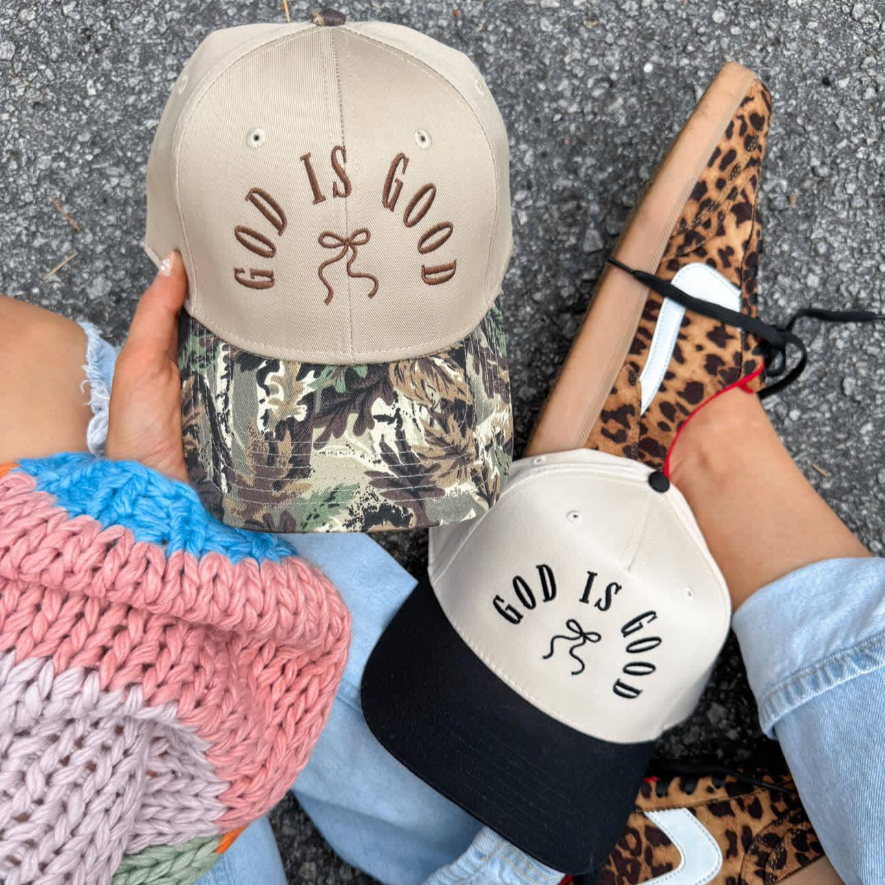 Hat: God Is Good Embroidered