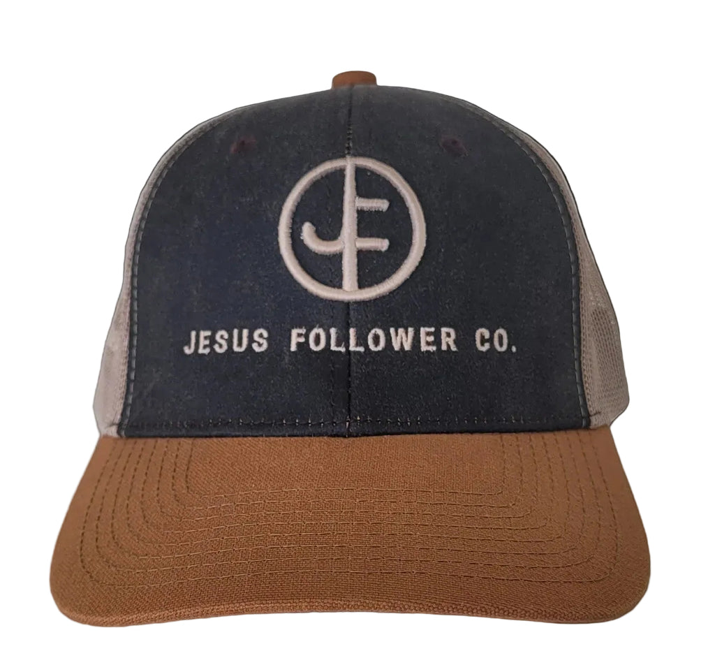 JF Logo Embroidery Brown Khaki Duck Cap